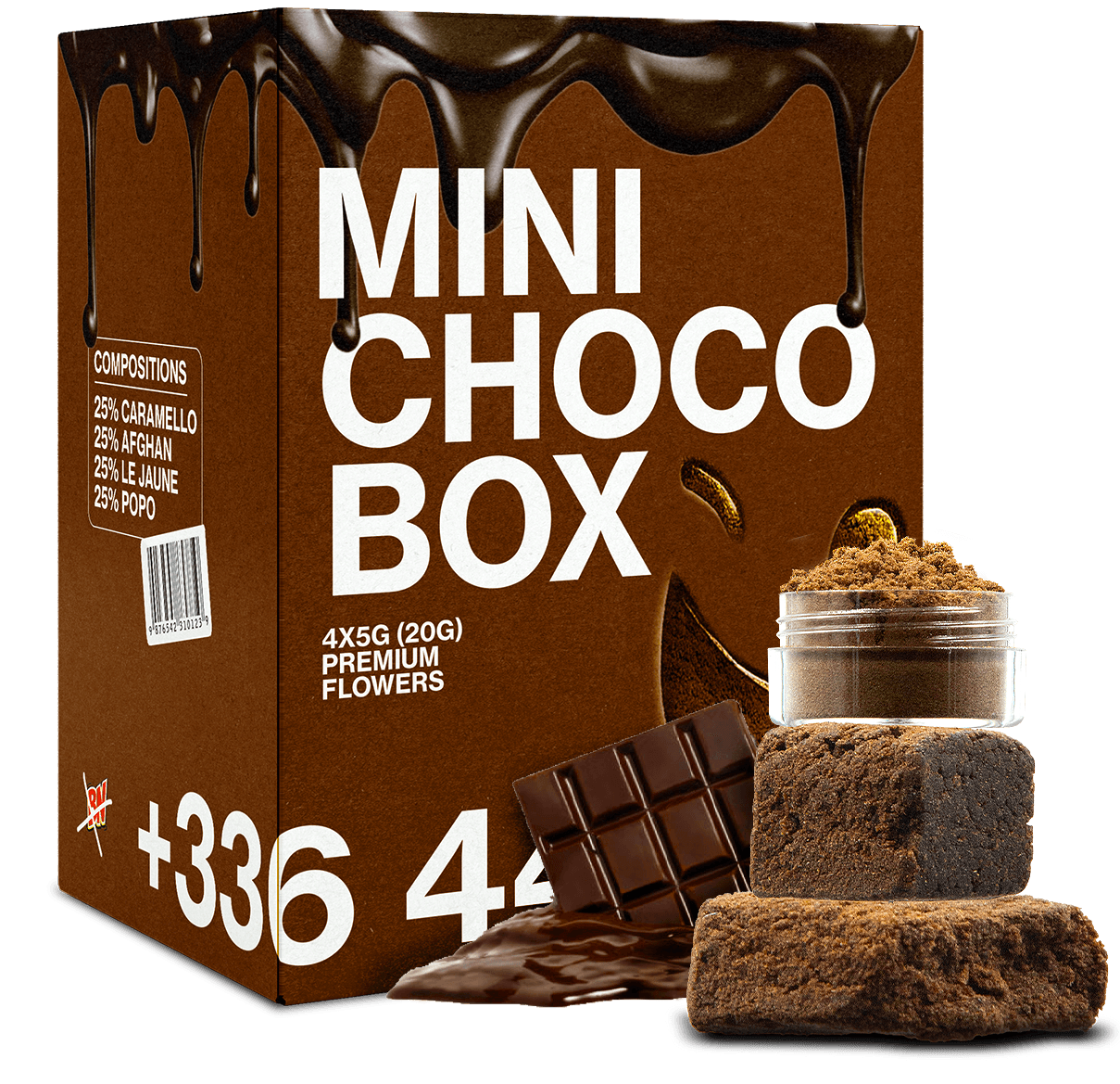 MINI CHOCO 20G BOX CBD 🍩