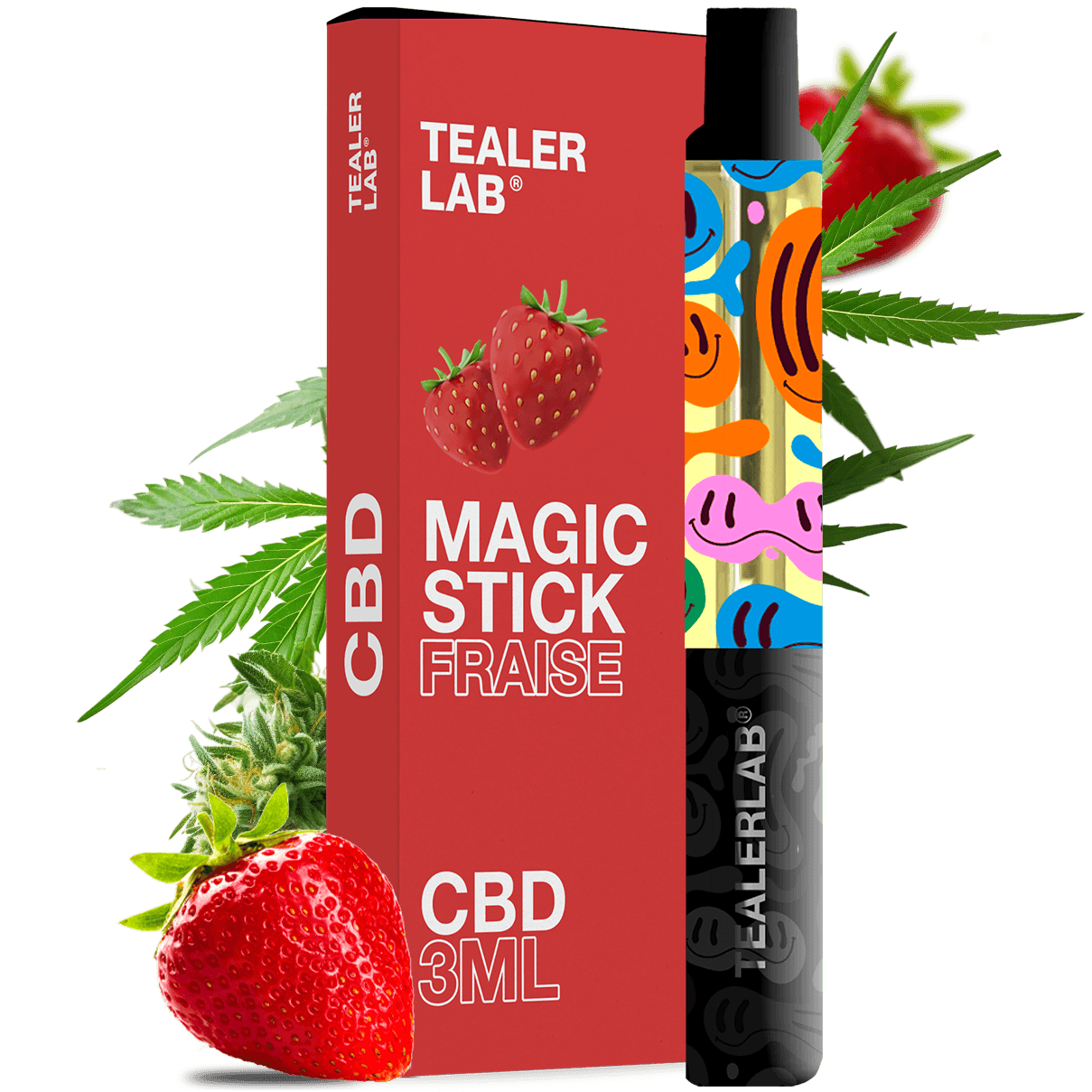 Magic Stick 3ML Strawberry - Puff CBD | Tealerlab